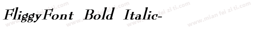 FliggyFont Bold Italic字体转换